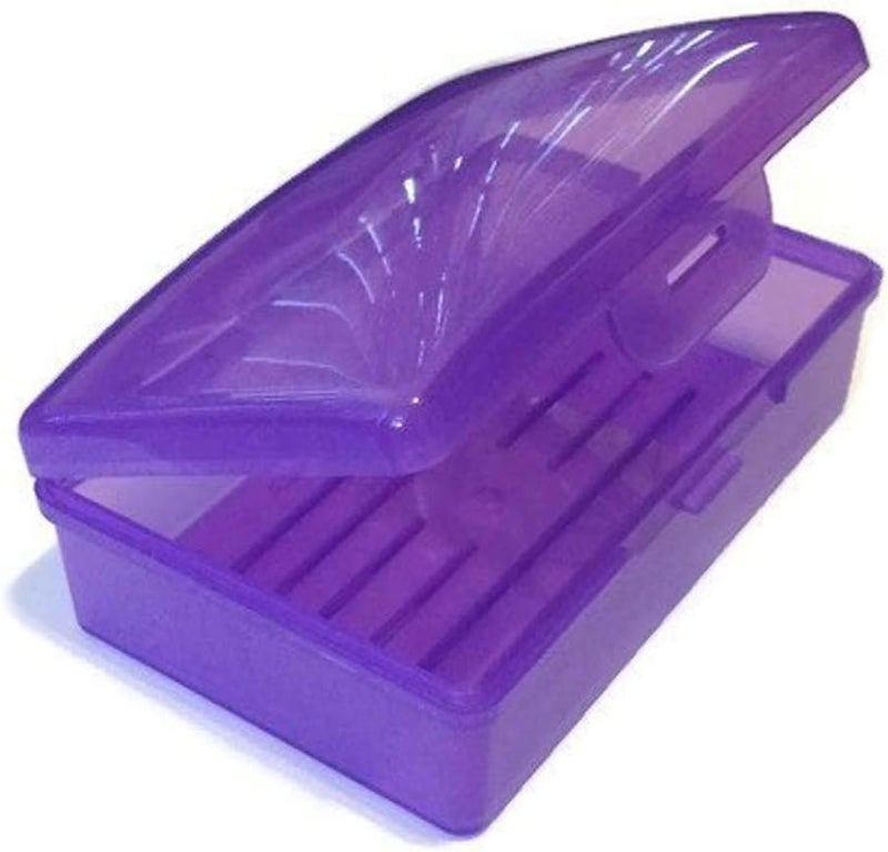 American Comb: Soap Box  1 Purple - Made in the USA - Soapbox with Hinged Lid and Secure Latch - Image 3